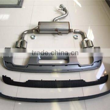 2013-2015 Q3 S-line style bilateral double outlet diffuser with exhaust muffler pipe