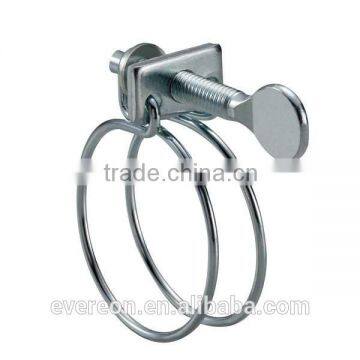 Flat handle wire hose clamp