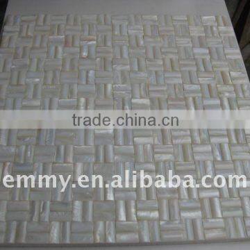 Pure white convex bone freshwater river shell mosaic wall tile