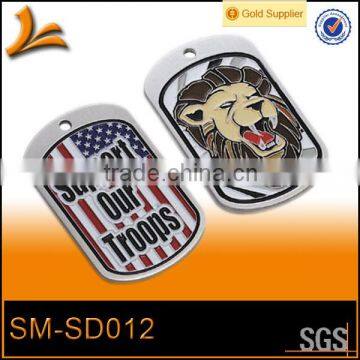 SM-SD012 cheap custom metal silver dog tags