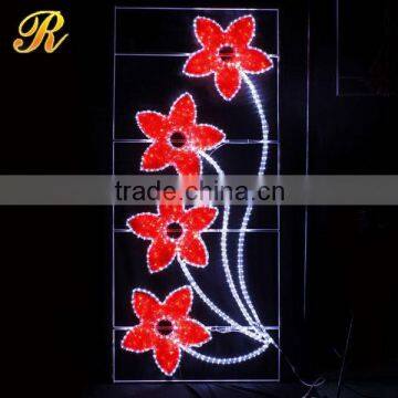 Red LED Christmas motif lights for street