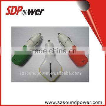 factory supply dual USB car charger 5V2.1A 5V3.1A