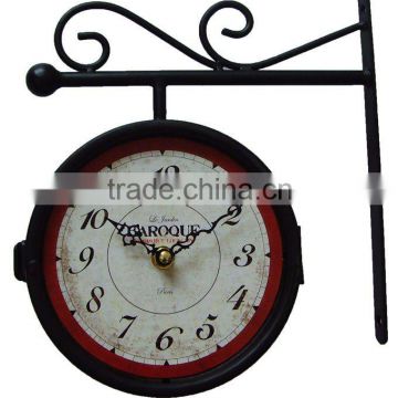 Quartz Double Sides Metal Wall Clock