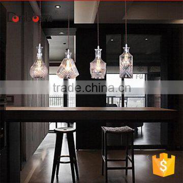 Decoration Light Nordic Modern Wine Glass Bottle Bar Counter Coffee Bar Decorative Pendant Lamp Light photo-2
