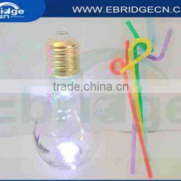 400ml juice, beverage glass light bulb shape bottle