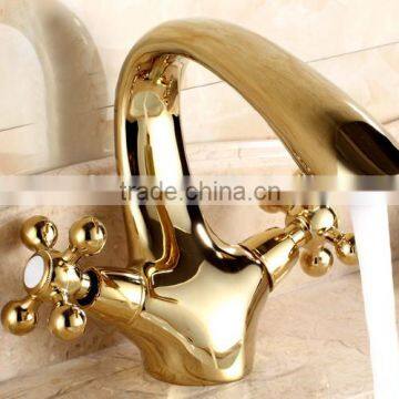 YL803177double handle gold basin mixer