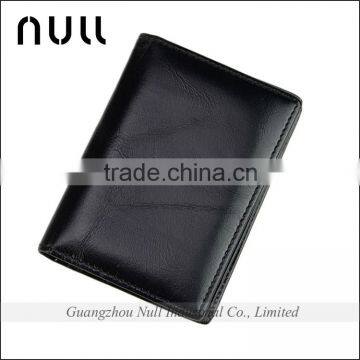 Double Fold Credit Card Case in Smooth Black