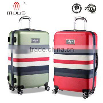 Stock ABS+PC+Polyester Hybrid Trolley case Luggage