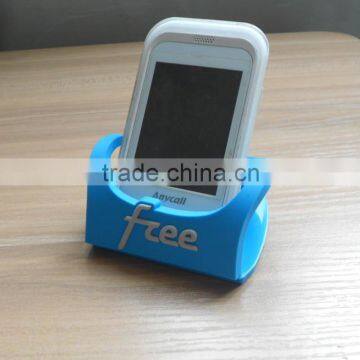 simple design free logo rubber mobile phone stand