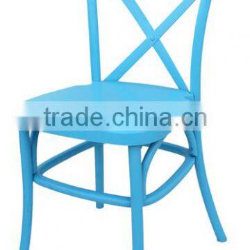 china plastic outdoor wedding chair-crossback style