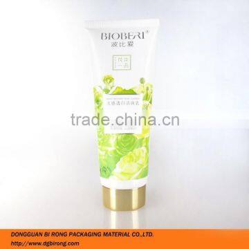 Dia.40mm*140mm 120ml cosmetic cream tubes with labeling surface handing