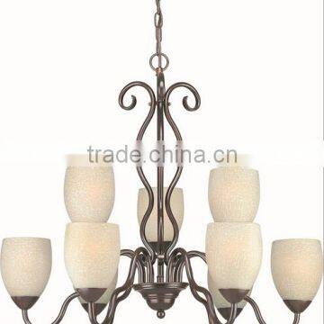 hot classical new products iron and glass material chandeliers