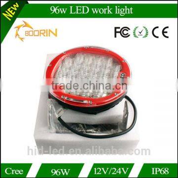 high quality 96w 12v led working waterproof work light lighting