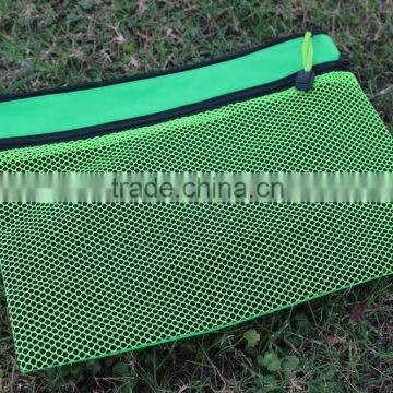 mesh bag clear file bag with zipper