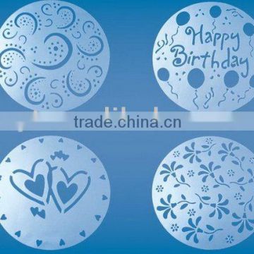 Set of 4-piece Birthday Cake Stencils