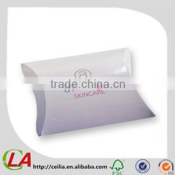 Simple White Art Paper Pillow Packaging Box For Advertising