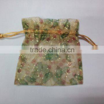 special custom drawstring organza gift bag for Christmas