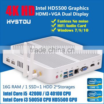 4th Gen intel CPU core i3 4010U fanless mini pc hdmi with windows 8 cheap mini pc windows 8.1 4K HD embedded 12v usb