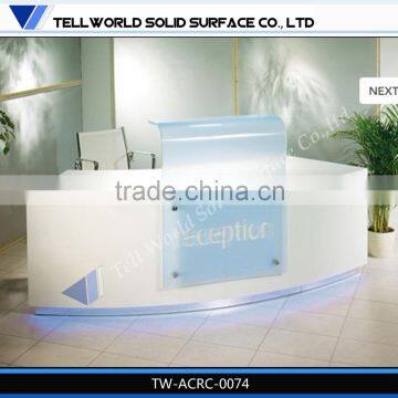 Customized white modern hospital reception desk for sale