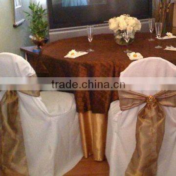 100% Polyester banquet chair cover with sashes for wedding