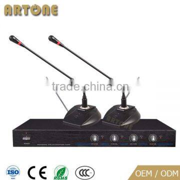 CMS-V104 Professional Conference System dynamic 3.5mm jack 4 Channel VHF desktop Wireless Microphone