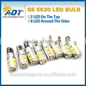 2015 New And Hot Products non-polarity T10CB 5630 auto led lamps, AC12V 10leds white red yellow car led bulbs