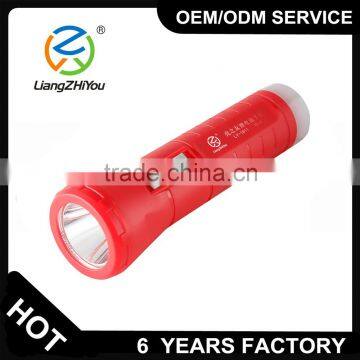 Li battery operated LED flashlight pure white warm white for camping hiking