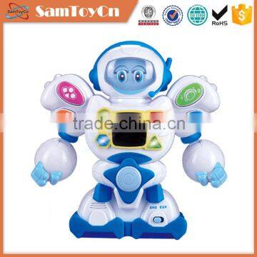 English and Spanish battery operated kids robot toys with light and music