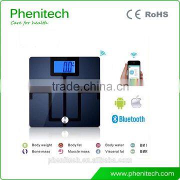 180kgs / 400lbs Bluetooth Body Fat Scale 9 Persons Memory Body Fat Measuring Scales