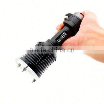 1158 New Design!! XM-L T6 LED Ultra Power Aluminum Torch Light Rescue Hammer Led Falshlight Emergency Safety photo-2