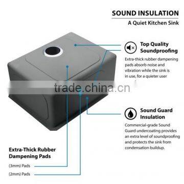 Professional Factory Supply R10 Radius Handmade Stainless Steel Sink 30" x 18" x 10" Double Bowls (cUPC Approved)-- R10-3018 photo-5