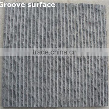 Groove Surface Tile Dark Grey Granite G654 Floor Tiles