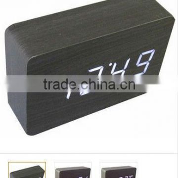 led sound control wooden clock and wood clock