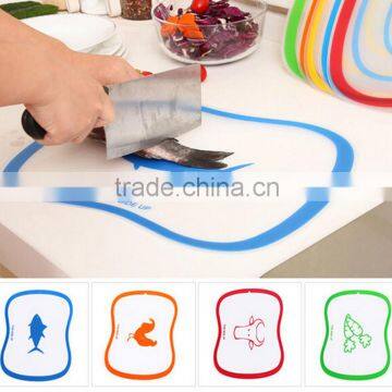 flexible plastic cutting board with food Icons,cutting board set