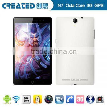 Octa core 1.7GHz Android 4.4 and 7 inch IPS 1920*1200 phone call tablet pc with 13mp camera