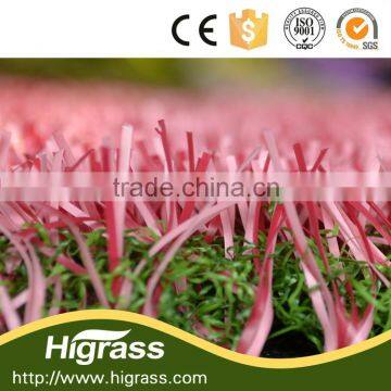 Maroon anti-uv fake grass producer for playground