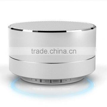 New Modern Aluminum Alloy Cylinder A10 Mini Speaker Wireless Bluetooth Speaker Calls Handsfree TF Card Music Bass Subwoofer