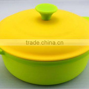 round silicone cooking microwave steamer /silicone food storage container/microwave food container