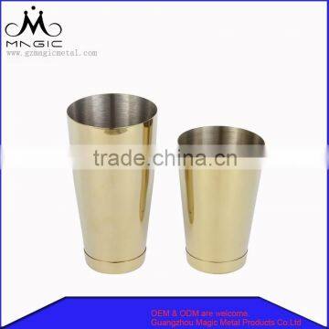Stainless steel Basic Bar Boston Shaker sets gold plated