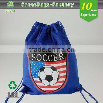 Top grade polyester sports drawstring backpack