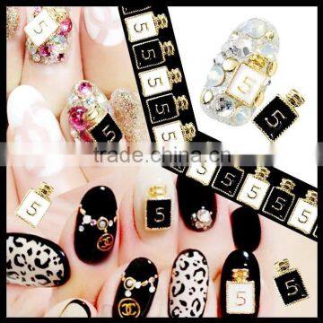 2016 new perfume bottle nail art decoration dress shaped 3d nail art japanese nail art