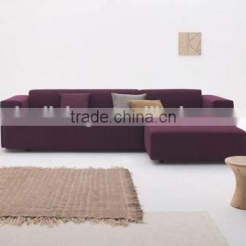 Modern fabric corner sofa with ottoman for living room furniture