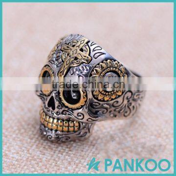 Biker Jewelry Skull Ring, New Fashion Skull Silver Ring, 925 Sterling Silver Cool Men Ring photo-3