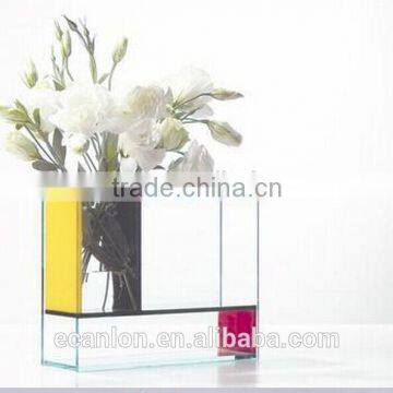 clear crystal flower vase