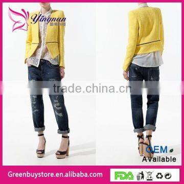 2014 Spring Autumn Women Blazers and Jackets Removable Zipper Outwear Jackets