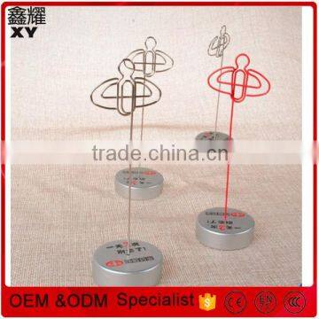 Advertising and promotion items OEM shape memo clips with round resin base