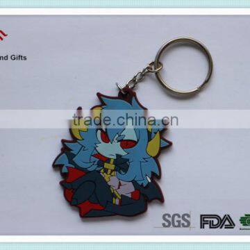 Japanese anime promotional 3D soft rubber pvc keychain