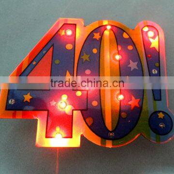 letters led flashing button