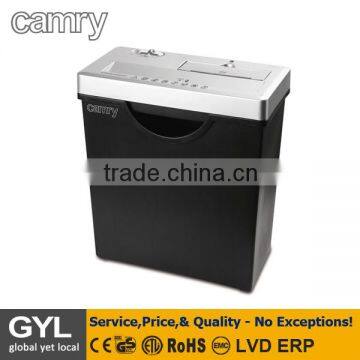 PAPER SHREDDER Suitable for paper, CD and credit cards Shredding capacity: 6 sheets (A4)