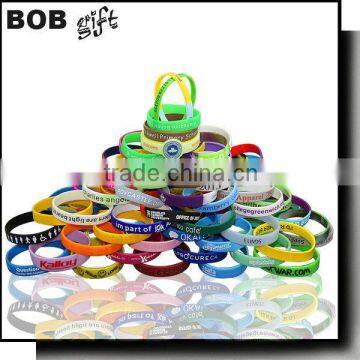 Wide charity cheap silicone bracelet wristband